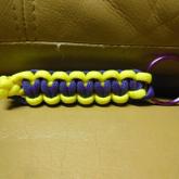 Purple & Yellow Para-cord Keychain