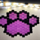 Paw Flat Charm Made Of Perlers!