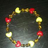 Yellow & Red Hearts Single
