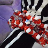 Red And White Carousel Cuff :0