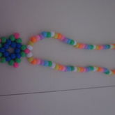 Blue, Green, And Pink Star Necklace 