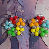 Rainbow Kandi Star Earrings