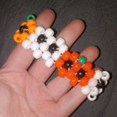Pumpkin And Ghost Kandi Cuff