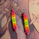 Neon Mini Pony Bead Earrings