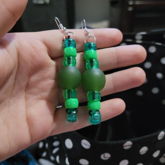 Green Kandi Earrings