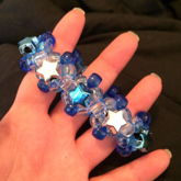 Blue Diamond Cuff With Stars