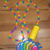 Rainbow Pillbug Necklace 