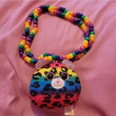 TY Necklace 1 - Rainbow Leopard