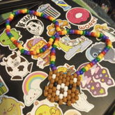 80's Vibe Rainbow Bear Necklace 