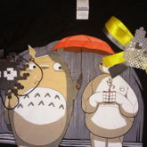  Totoro Hair Bow And Soot Sprite Necklace