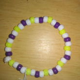 White Purple Yellow Bracelet