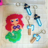 Little Mermaid Magnet & Minecraft Keychains