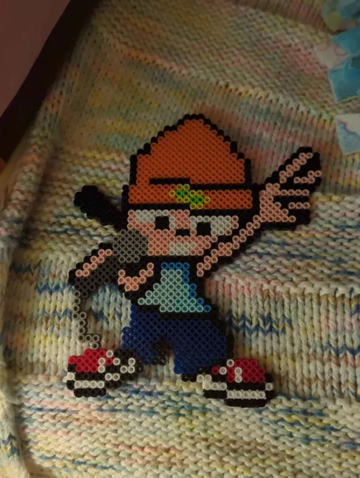 PaRappa Perler! by bananabreadsaid - Kandi Photos on Kandi Patterns