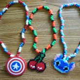 Capt. America Shield, Cherries, & Stitch Necklaces