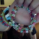 Tube Cuff (Letter Beads)