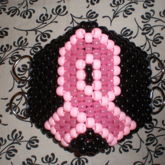 Breast Cancer Awareness Ribbon D-Ring Surgical Kandi Mask