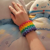 Rainbow/Pride Peyote Stitched Cuff
