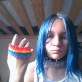 Clear Rainbow Peyote Stitch Kandi Cuff