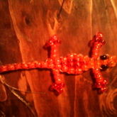 Translucent Orange And Red Gecko
