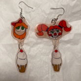 Circus Baby And Elizabeth Afton Shrinky Dink Earrings 