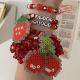 Cherry Strawberry Kandi Bracelet Set