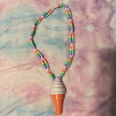 Pastel Rainbow Ice Cream Necklace 