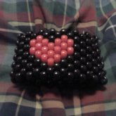 Black With Red Heart