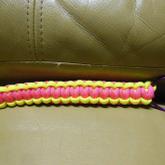 Pink & Yellow Paracord Keychain 