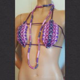 Purple Kandi Pasties And Necklace 