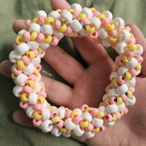 Pink N Yellow Russian Spiral Cuff