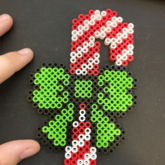 Candy Cane With Green Bow