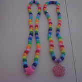Leda Monster Bunny Inspired Pink Star And Flower Necklaces