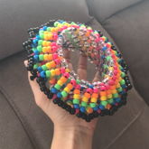 Huge Rainbow Spiral 3D Cuff