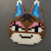 Animal Crossing Cat Villager || Kitty — Perler Beads , Fuse Beads , Iron Beads .