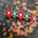 Green And Pink Flower Cuff 