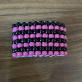 Pink And Black Striped Cuff