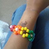 Rainbow Flower Cuff