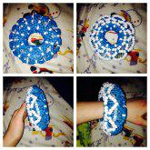 Blue And White SLinky Cuff