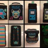Kandi Backpack/Lunchbox With Glow In The Dark Pikachu, Domo, Gameboy, Music And PacMan Ghost