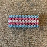 Silly Trans Ladder Stitch Cuff :3