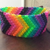 Rainbow Peyote Stitch Cuff
