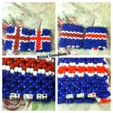 Custom Icelandic Flag Cuffs