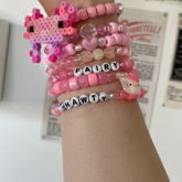 Pink Sanrio Axolotl Bracelet Set
