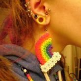Rainbow Fuse Bead Earrings