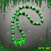 Green Safety Pin Necklace
