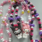 Kuromi And My Melody Kandi Necklaces!