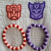 Transformers Earrings With Matching Bracelets