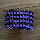 Purple And Black Striped Cuff