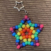 Rainbow Star Kandi Keychain !!