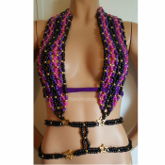 Sexy Purple Kandioutfit With Belt 